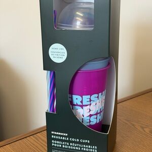 Starbucks Vibrant Pink and Blue Cold Cups Set